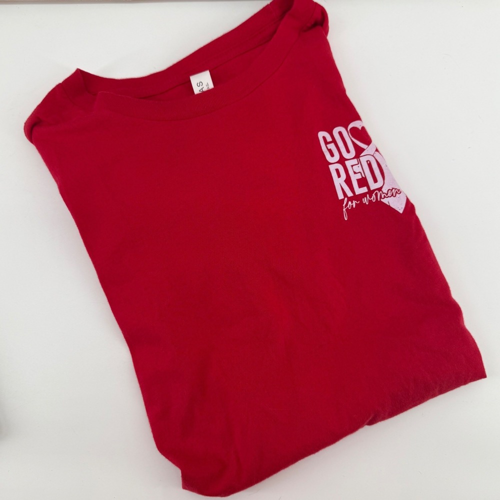 Bella Canvas Go Red For Women American Heart Association Graphic Tee Red Medium